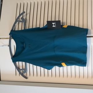 NWT Under Armour Mesh Tank - size small, teal/orange